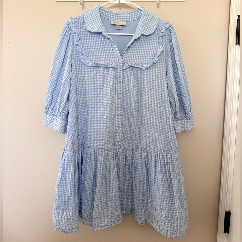 Sandy Liang x Target Blue Gingham Mini Dress | Size M